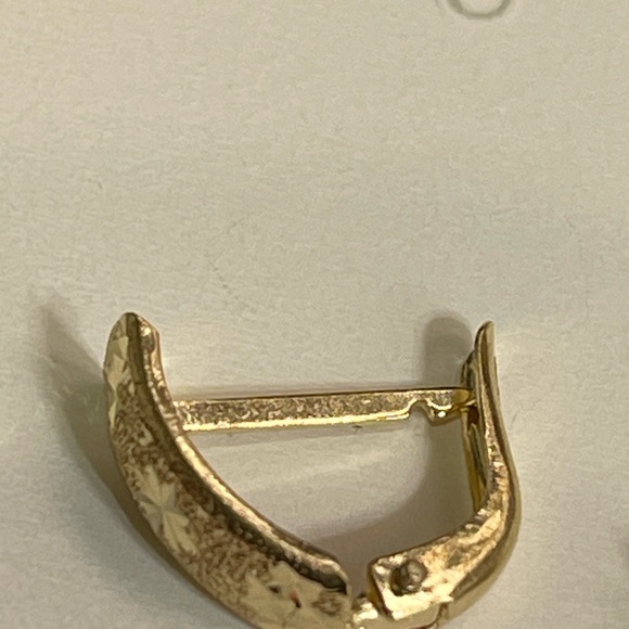 18 k Earrings hoop style , 0.93 grams of gold. - Picture 4 of 6